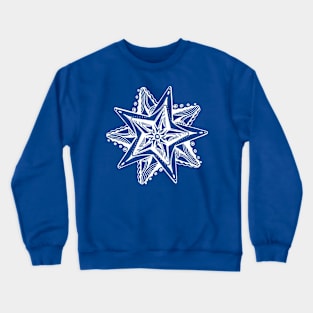 Star Tangles 4 White Lines - an Aussie Tangle by Heather - See Description Note for Colour Options Crewneck Sweatshirt